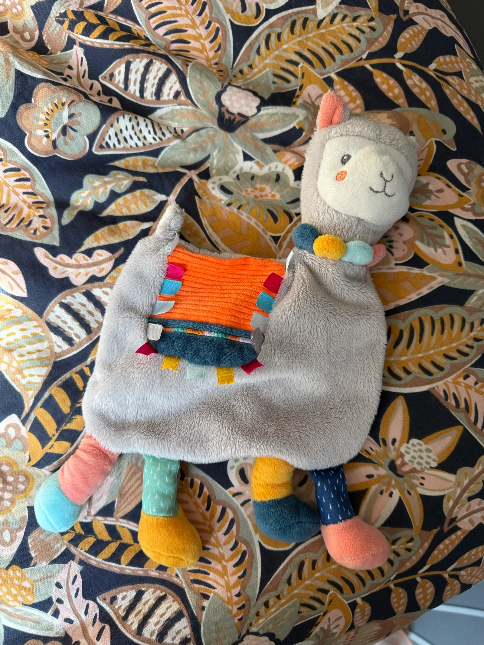 Doudou âne multicolore 
